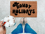 Howdy Holidays doormat