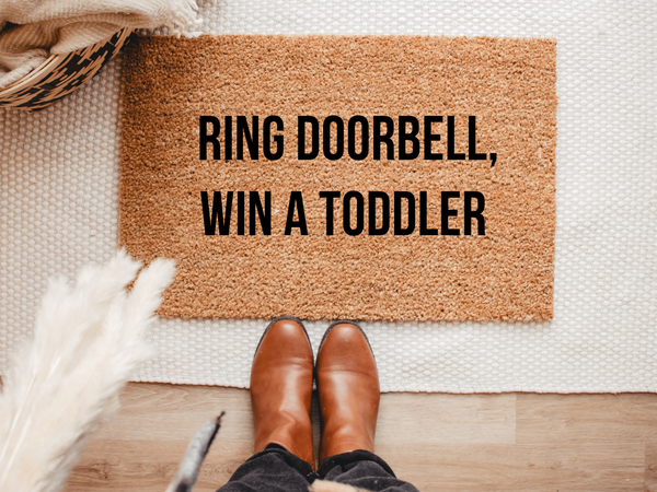 Ring Doorbell win a toddler doormat